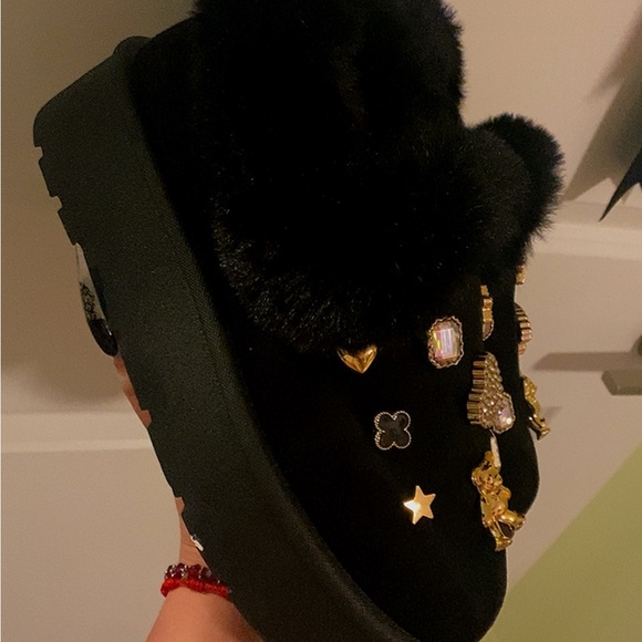 BAMBOO Black Fur booties - Picture 2 of 6